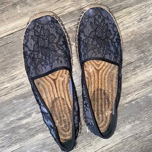 Dolce & Gabanna Black Lace Espadrilles